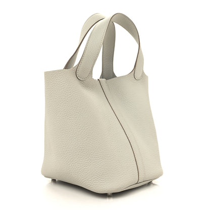 Hermes Taurillon Clemence Picotin Lock 18 PM Gris Perle 3 of 12