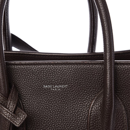 Saint Laurent Grained Calfskin Small Supple Sac De Jour Dark Brown 7 of 11