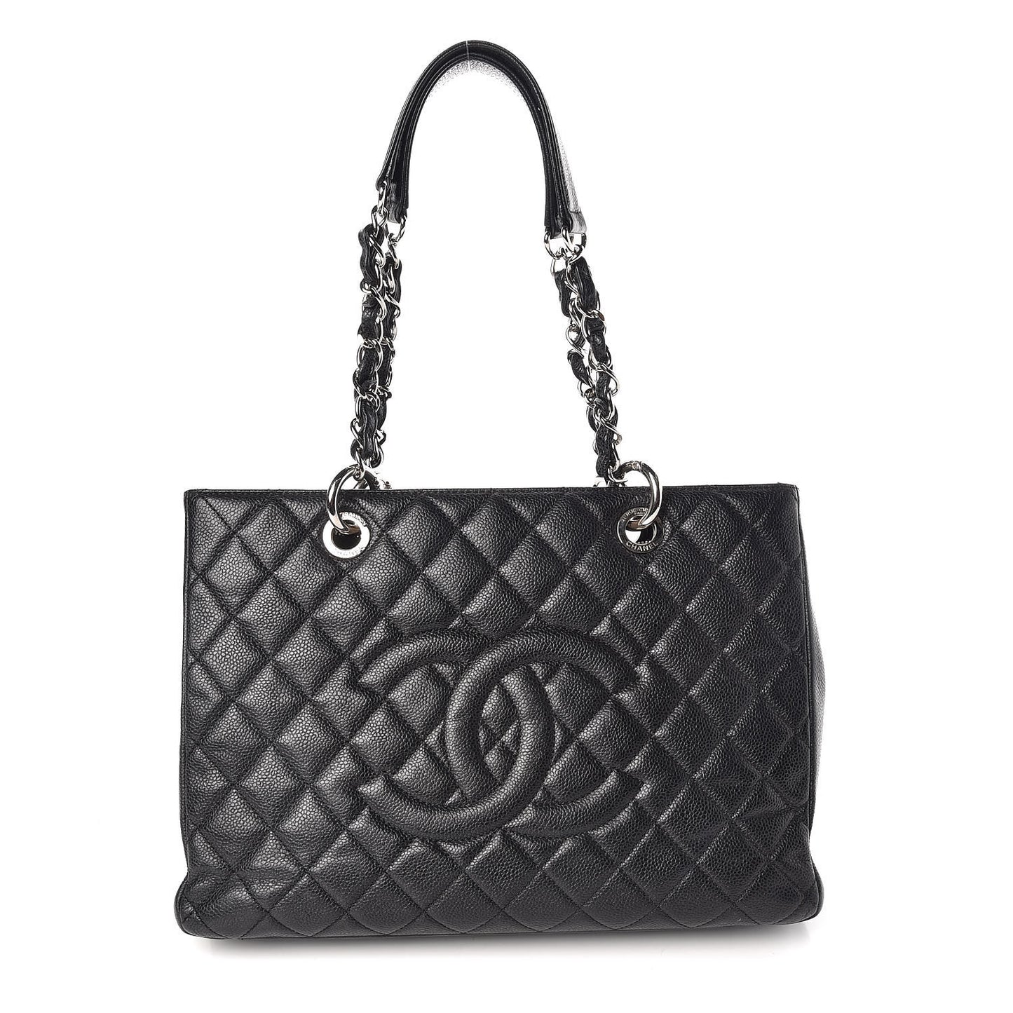 Caviar Quilted Grand Shopping Tote GST Black