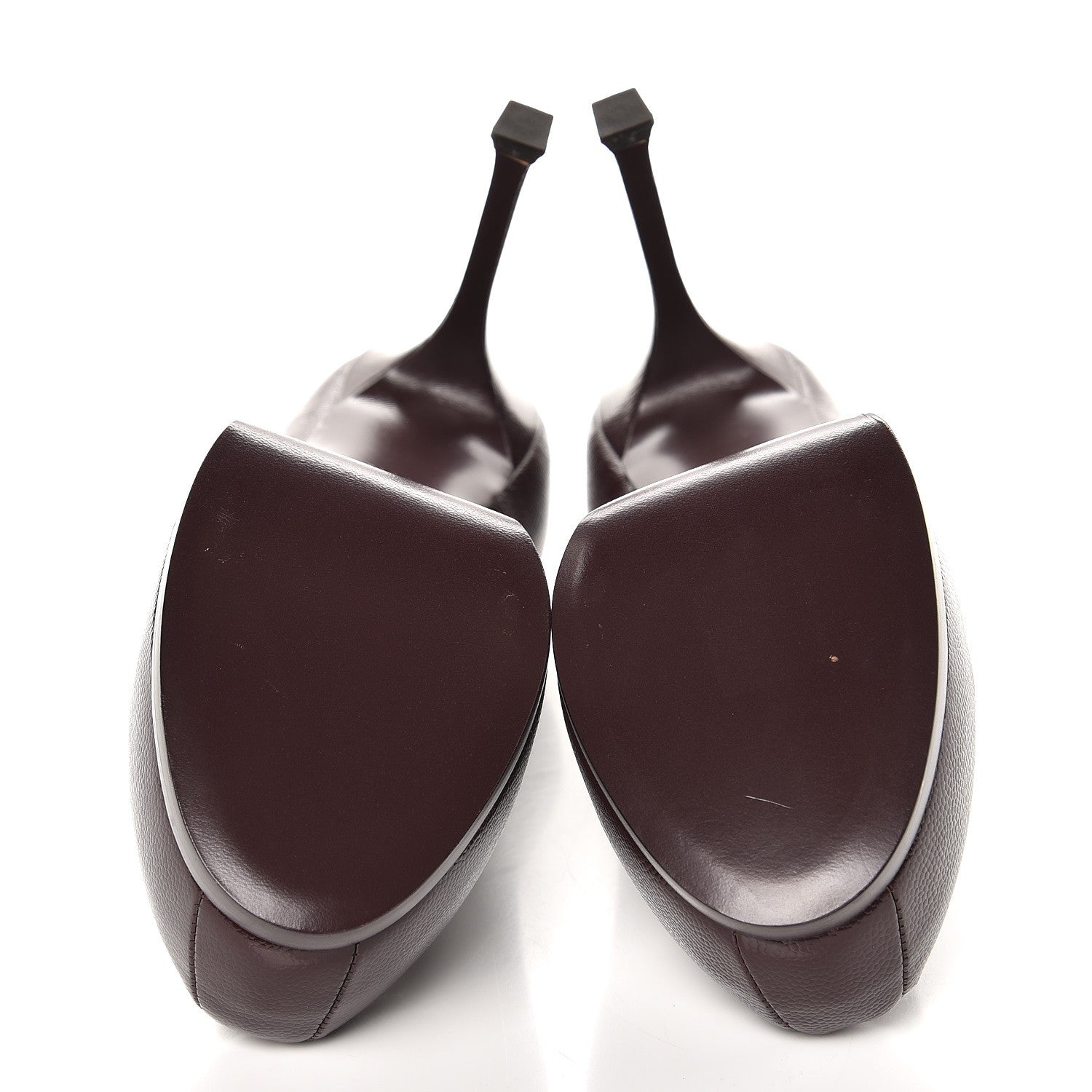 Saint Laurent Vernigolf Tribtoo 80 Platform Pumps 37.5 Cordovan 5 of 10