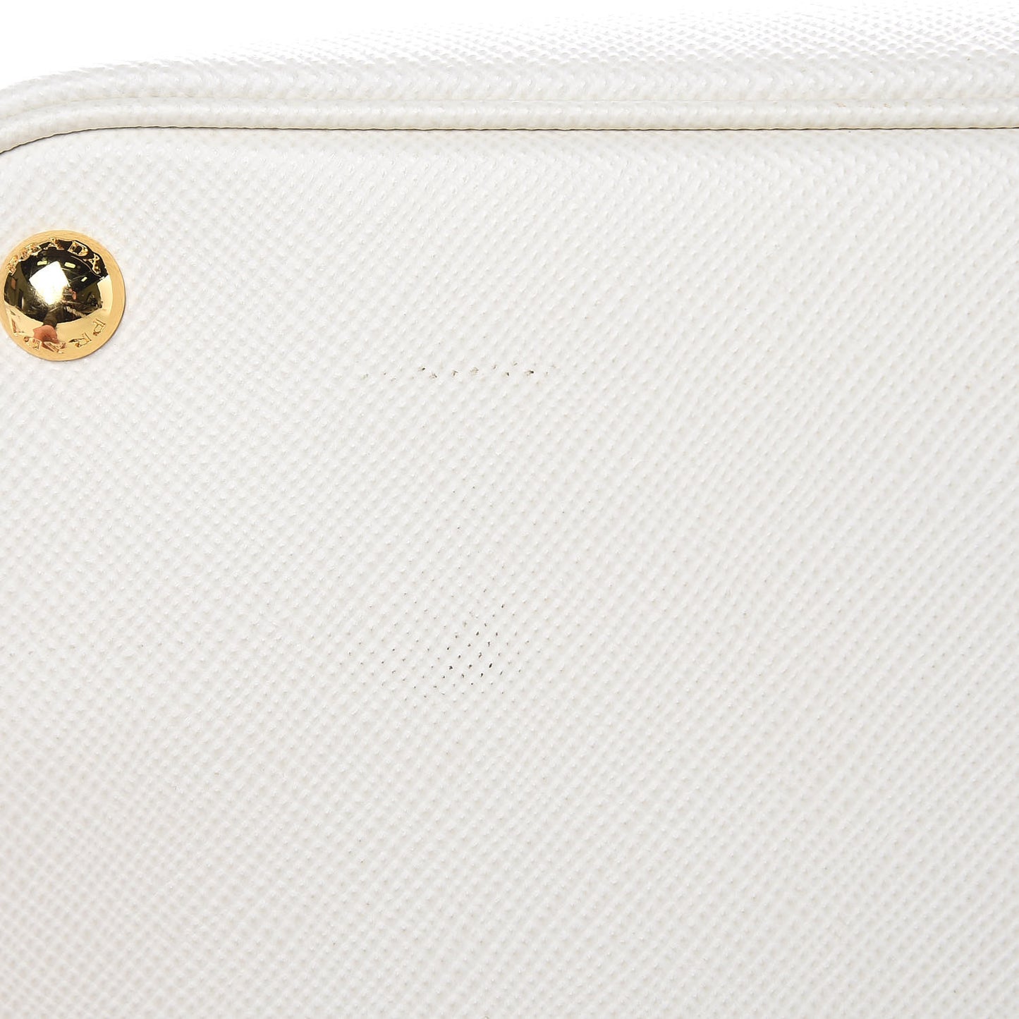 Saffiano Cuir Small Double Bag White Black