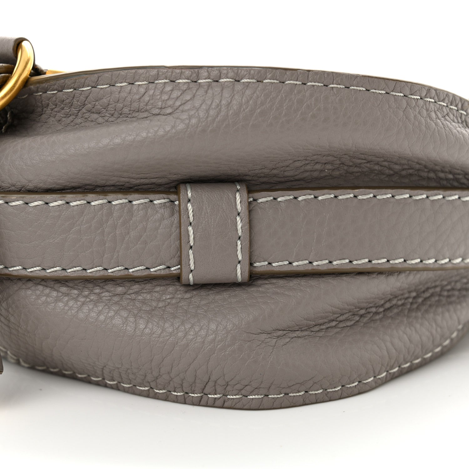 Chloe Calfskin Mini Marcie Round Crossbody Bag Cashmere Grey 9 of 9