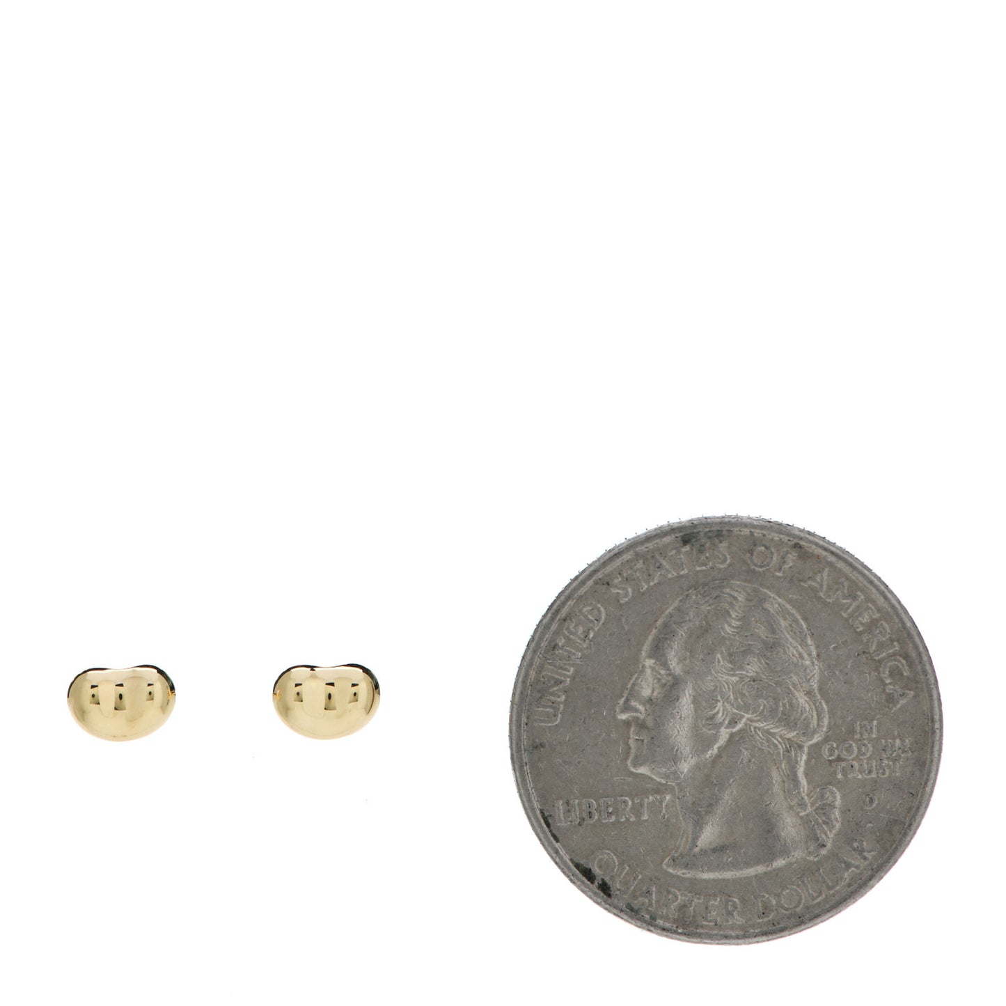18K Yellow Gold 5mm Elsa Peretti Bean Earrings