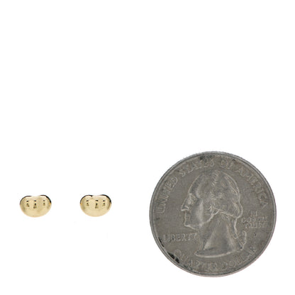 Tiffany 18K Yellow Gold 5mm Elsa Peretti Bean Earrings 2 of 6