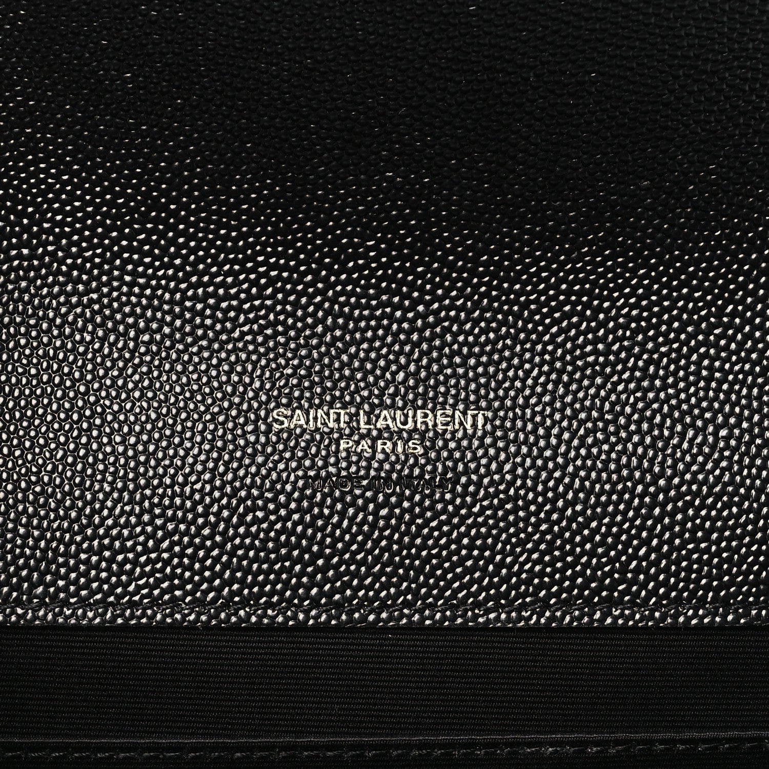 Saint Laurent Grain De Poudre Textured Mixed Matelasse Triquilt Monogram Clutch Black 6 of 9