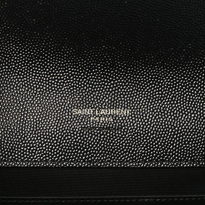 Saint Laurent Grain De Poudre Textured Mixed Matelasse Triquilt Monogram Clutch Black 6 of 9
