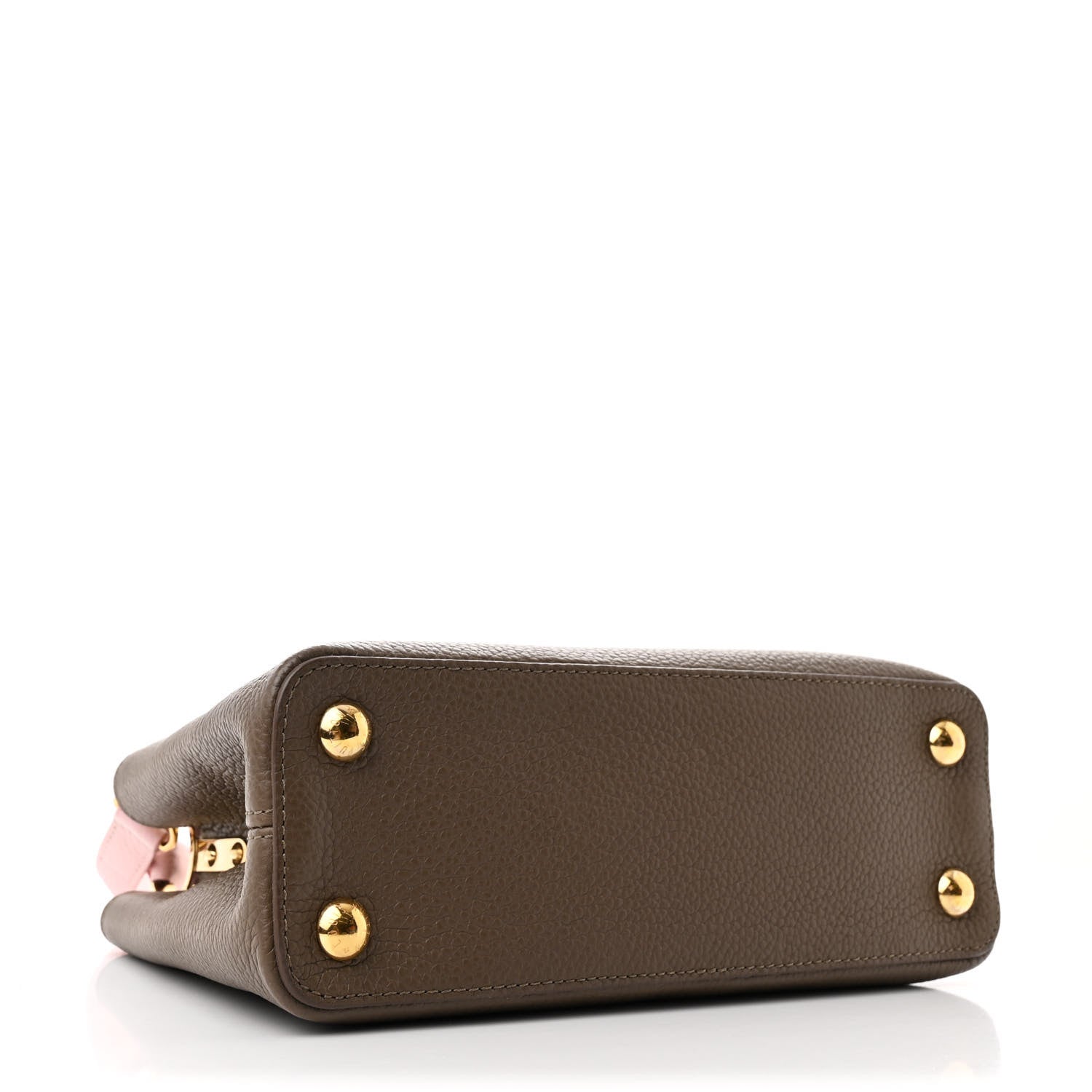 Louis Vuitton Taurillon Capucines BB Smokey Brown Creme Pink 4 of 10
