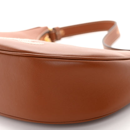 Celine Smooth Calfskin Triomphe Embroidered Ava Shoulder Bag Tan 10 of 10