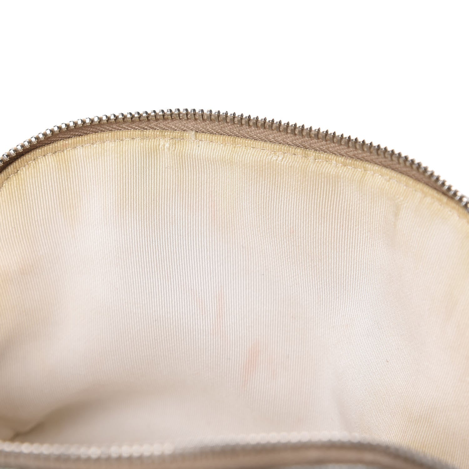 Chanel Iridescent Calfskin Embossed Cosmetic Pouch Light Gold 10 of 11