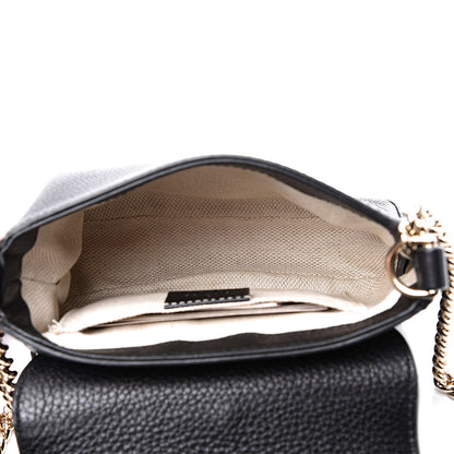 Gucci Pebbled Calfskin Small Soho Flap Crossbody Black 4 of 10
