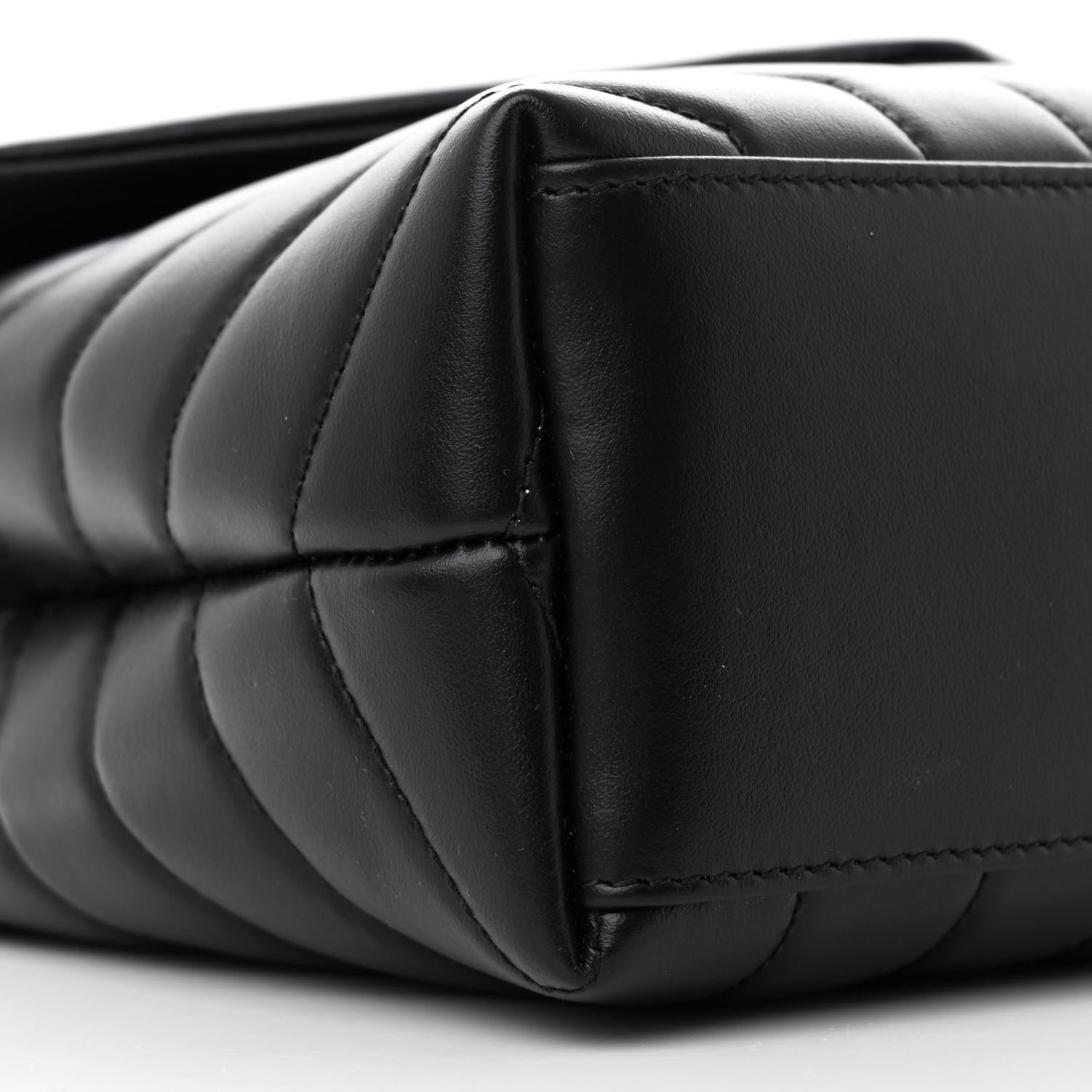 Saint Laurent Calfskin Y Quilted Monogram Small Loulou Chain Satchel Black 10 of 13