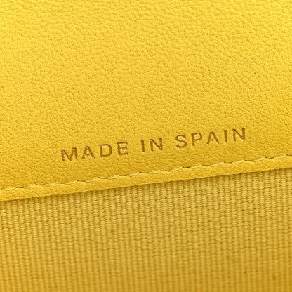 Chanel Lambskin Quilted Chanel 19 Flap Card Holder Yellow 7 of 8