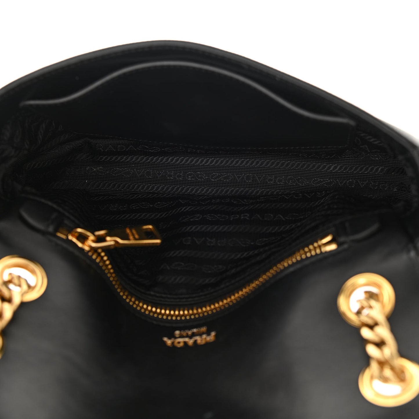 Saffiano Flap Shoulder Bag Black