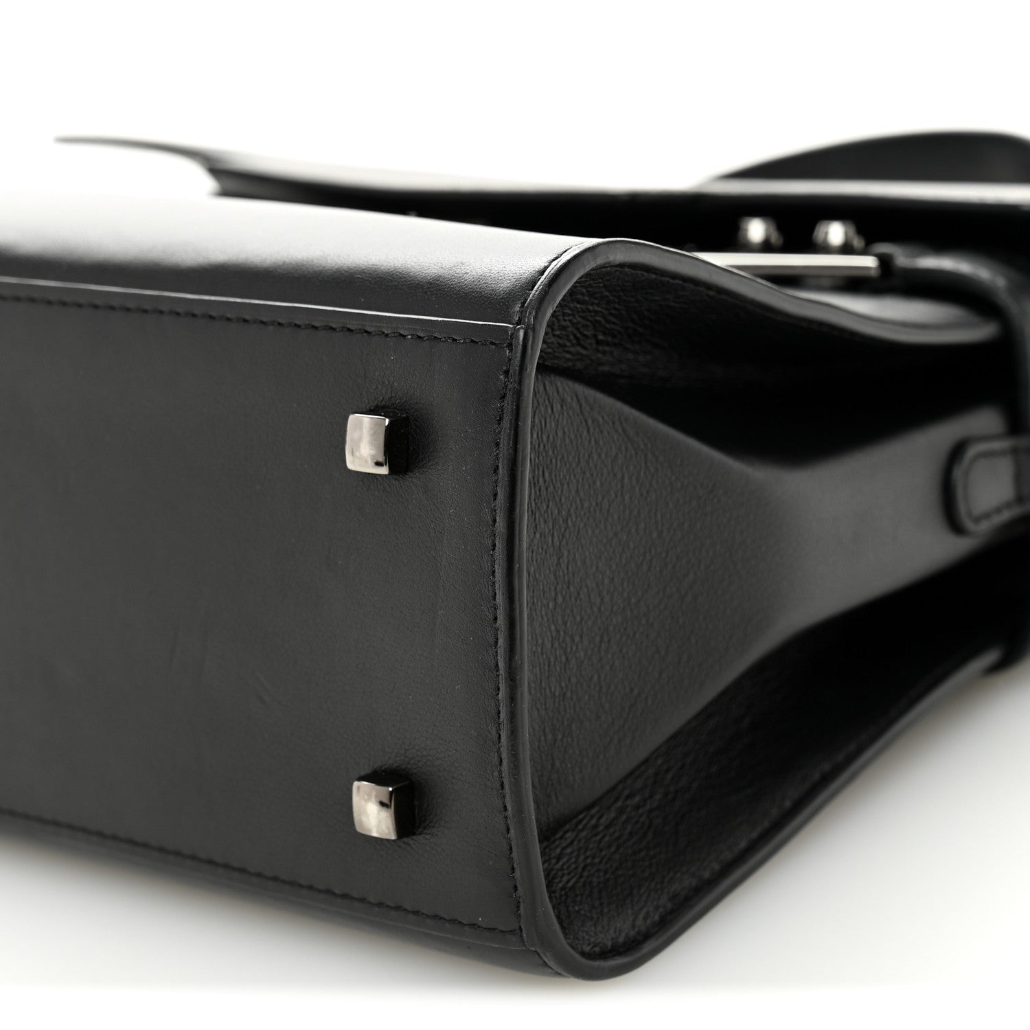 Delvaux Calfskin MM Tempete Satchel Black 9 of 9