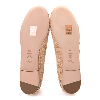 Christian Dior Raffia Cannage Ballet Flat 38.5 Straw 7 of 11