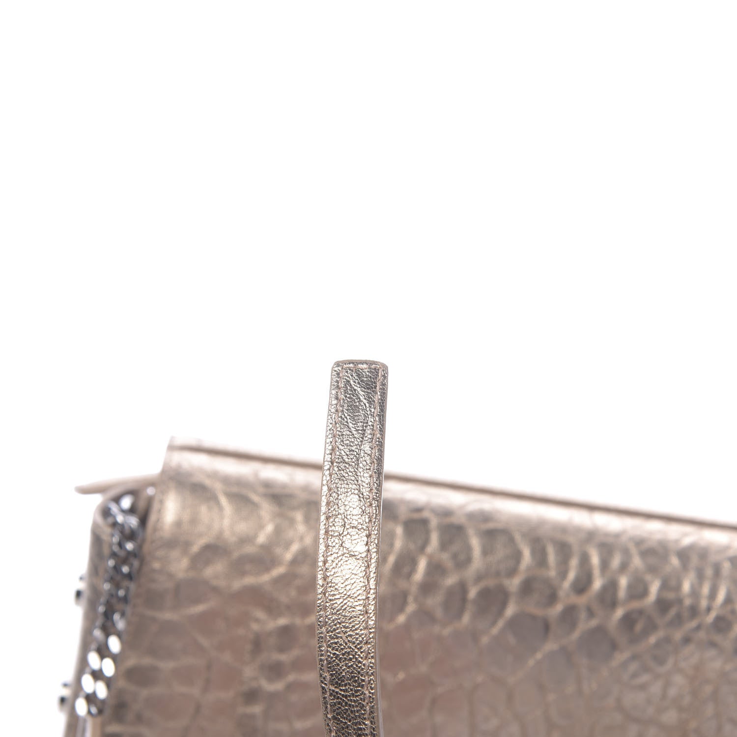 Jimmy Choo Metallic Grained Calfskin Arrow Crossbody Bag Light Gold 13 of 17