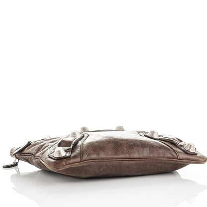 Balenciaga Agneau Giant 21 Silver Hardware Flat Handle Clutch 4 of 7