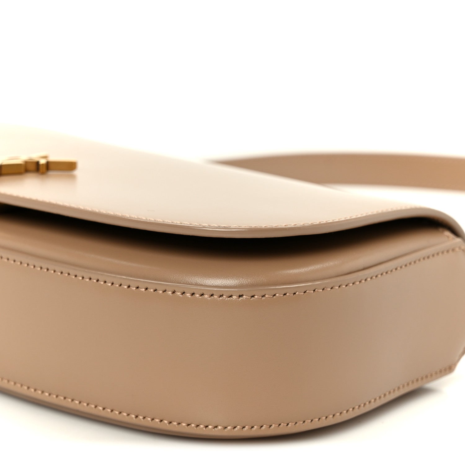 Saint Laurent Box Calfskin Mini Voltaire Shoulder Bag Dark Cork 11 of 11