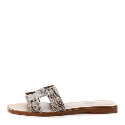 Hermes Lizard Oran Sandals 38 Ombre 1 of 4