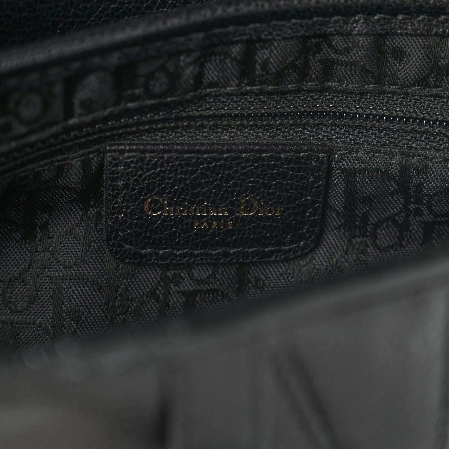 Christian Dior Shiny Goatskin Saddle Bag Black 5 of 9