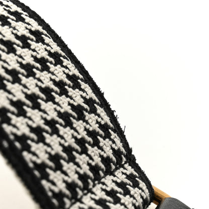 Christian Dior Canvas Houndstooth Embroidered 30 Montaigne Shoulder Strap Black White 5 of 6