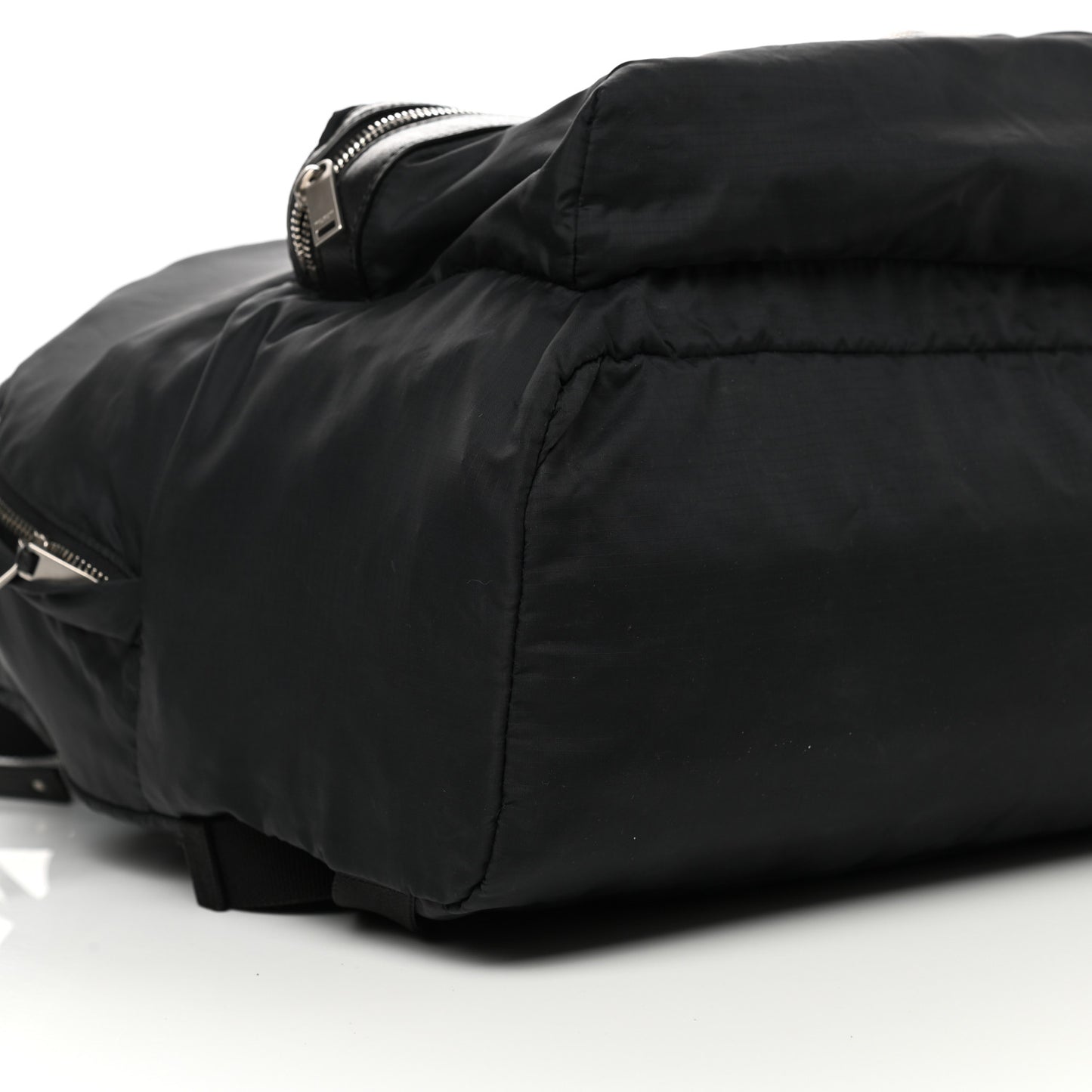 Nylon City Fold Up Backpack Belt Bag Black