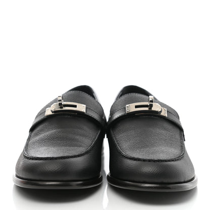 Hermes Epsom Womens Destin Loafer 38.5 Black 2 of 9