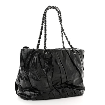 Chanel Glazed Calfskin Large Twisted Tote Black 3 of 10