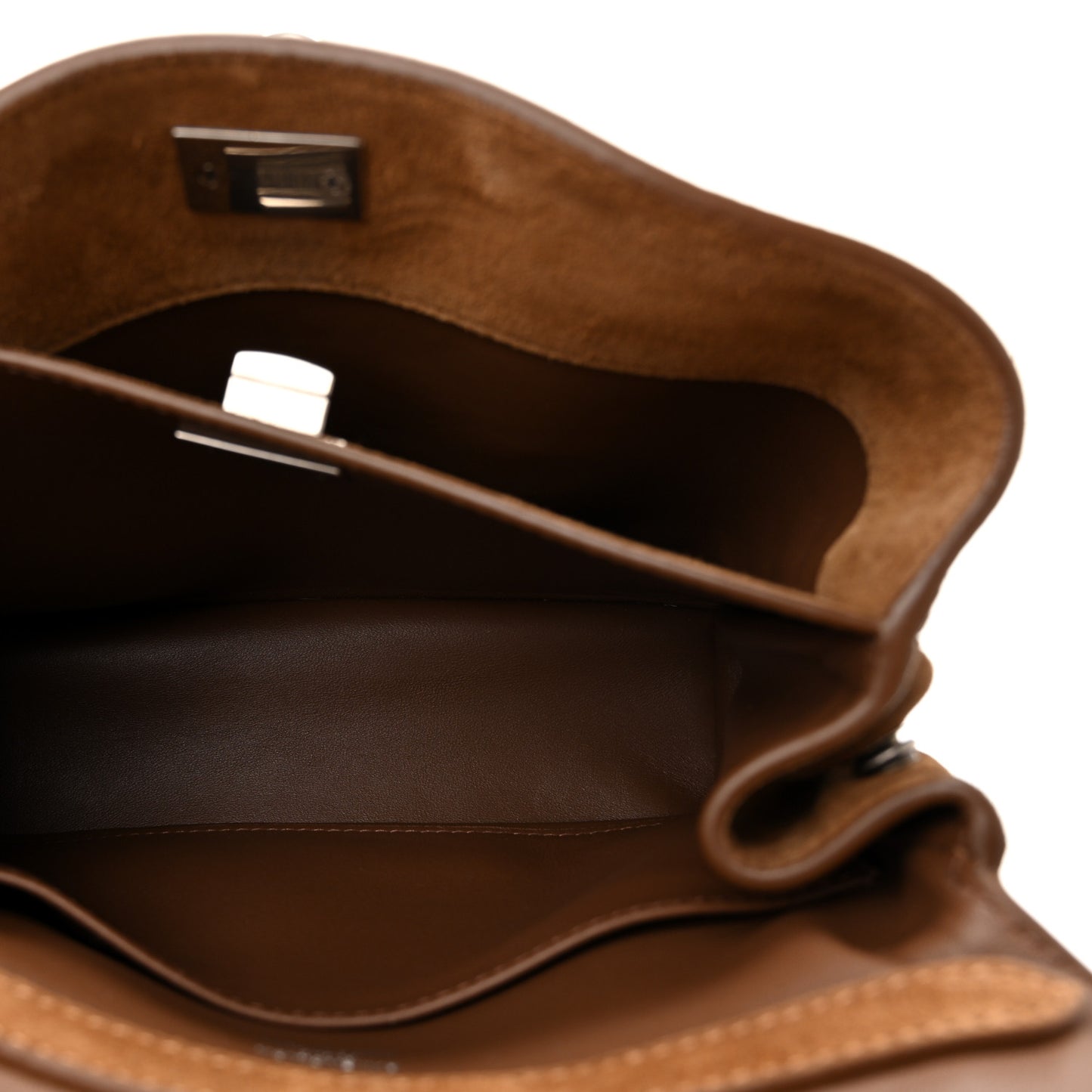Waxed Suede Mini Rodeo Top Handle Handbag Camel