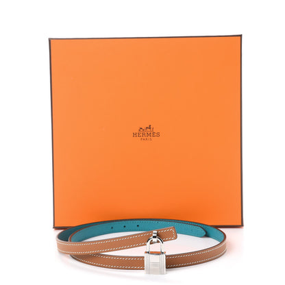 Hermes Swift Epsom 13mm Romance Belt 75 Gold Bleu Paon 9 of 9
