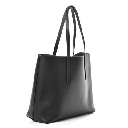 Fendi Vitello Vienna Enamel F is Fendi Shopping Tote Black Taupe 4 of 10