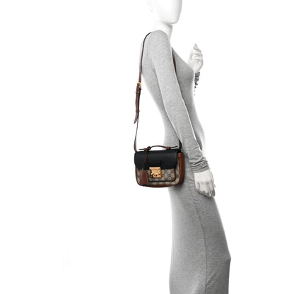 Gucci GG Supreme Monogram New Sakai Lux Calfskin Mini Padlock Flap Pocket Shoulder Bag Beige Ebony Black Cuir 2 of 14