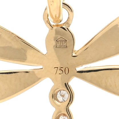 Temple St. Clair 18K Yellow Gold Diamond Dragonfly Pendant 3 of 3