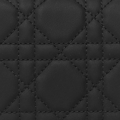 Christian Dior Ultra Matte Calfskin Cannage Mini Lady Dior Wallet Black 8 of 10