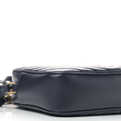 Saint Laurent Calfskin Matelasse Monogram Lou Camera Bag Navy 7 of 9