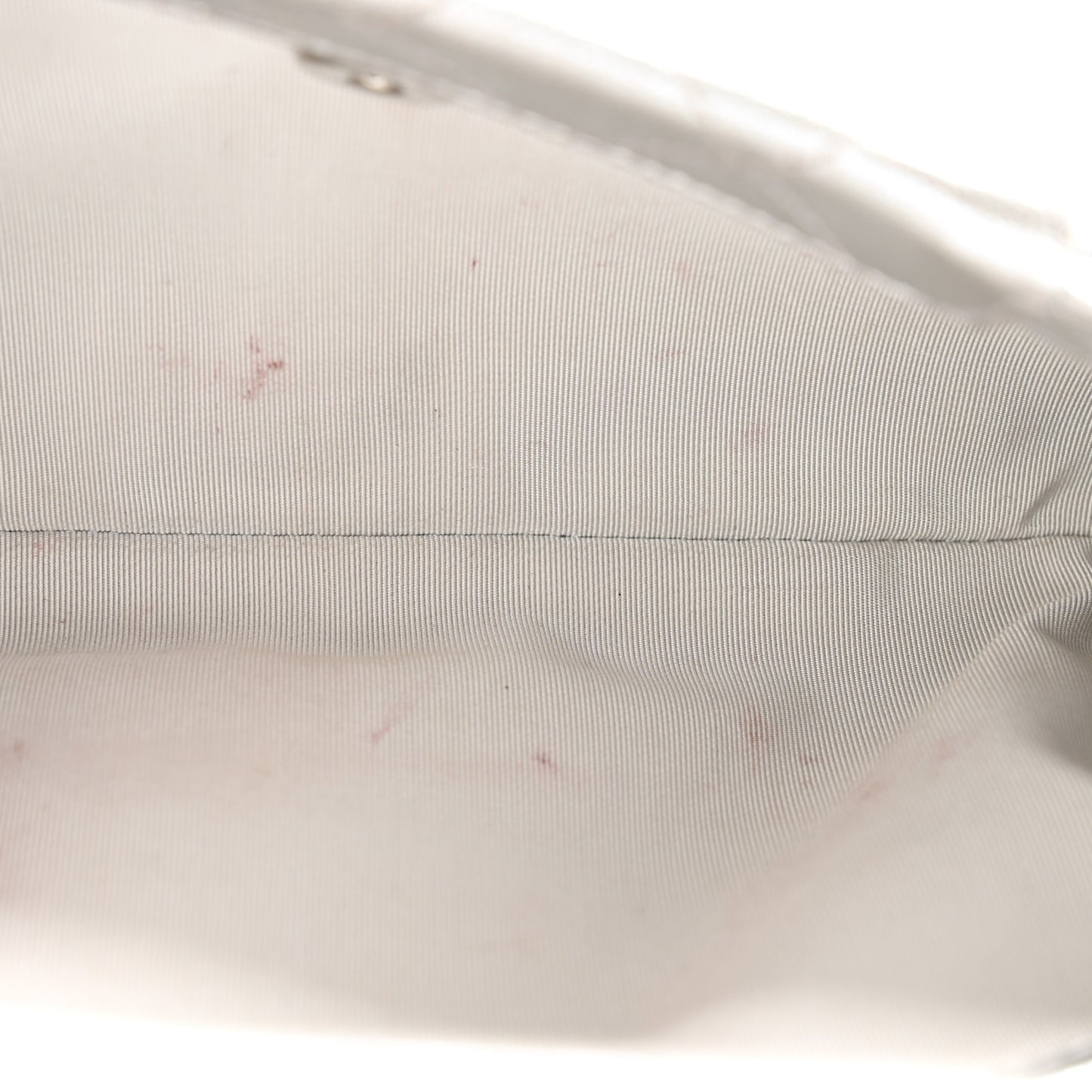 Metallic Calfskin Quilted Fold Up Again Clutch Silver