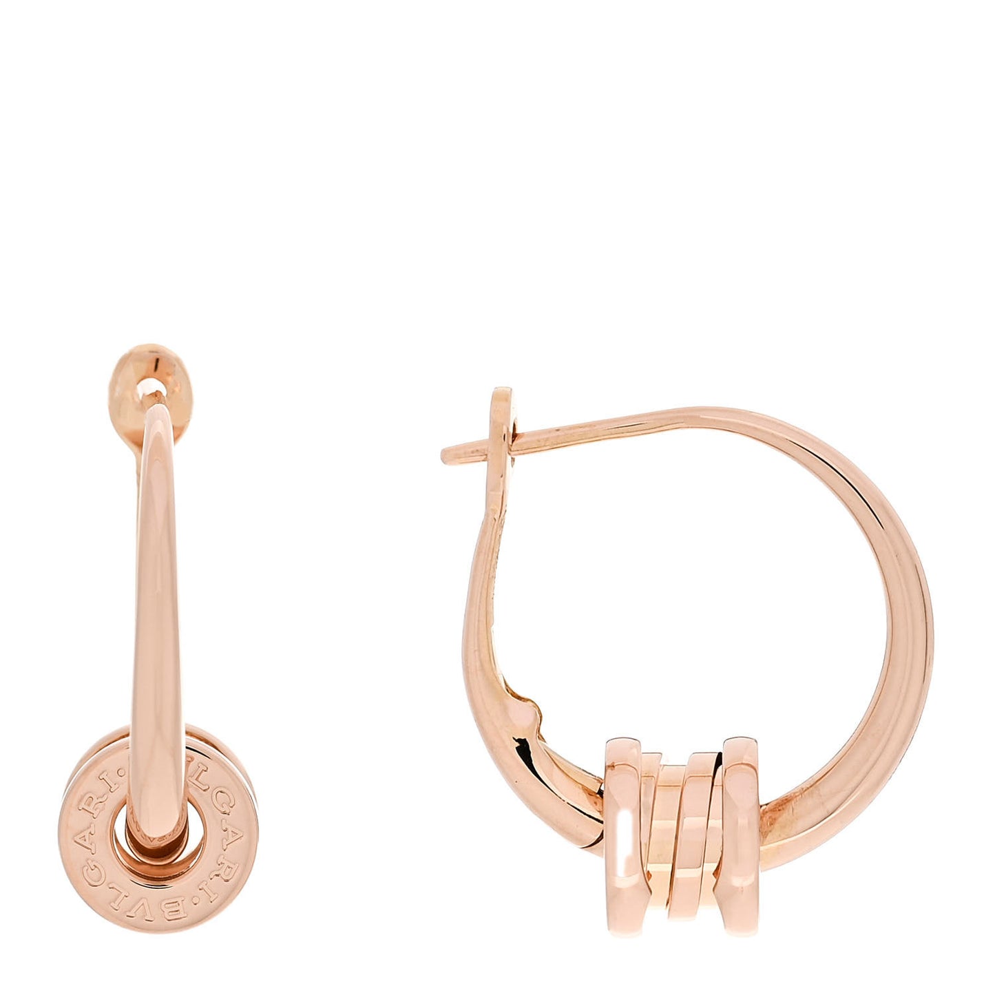18K Rose Gold B.Zero1 Hoop Earrings