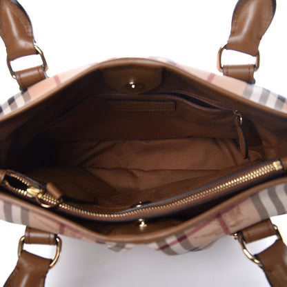 Burberry Haymarket Check Small Northfield Tote Mid Camel 6 of 13