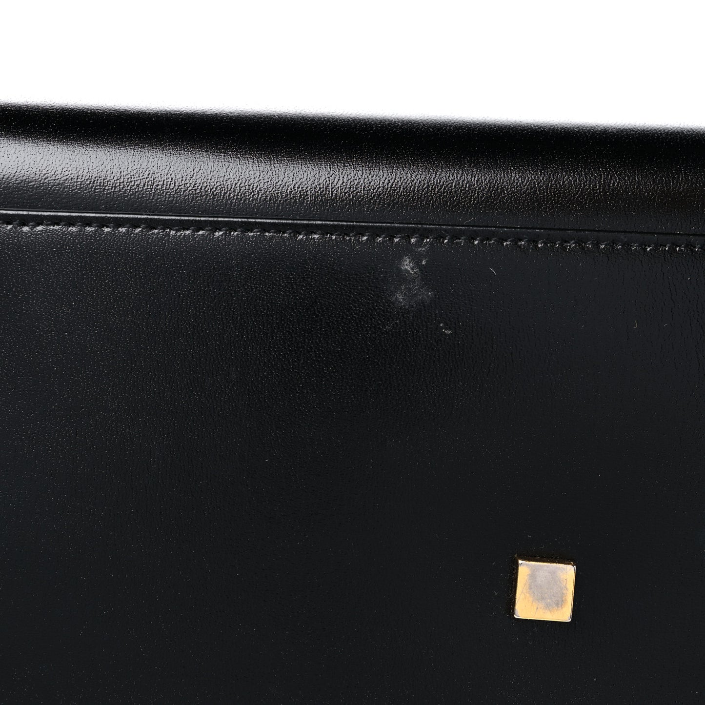 Shiny Calfskin Medium Uptown Tote Black