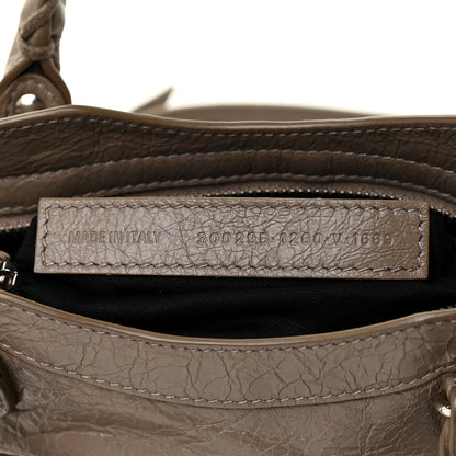 Balenciaga Agneau Classic Silver Hardware Mini City Dark Mink Grey 6 of 12
