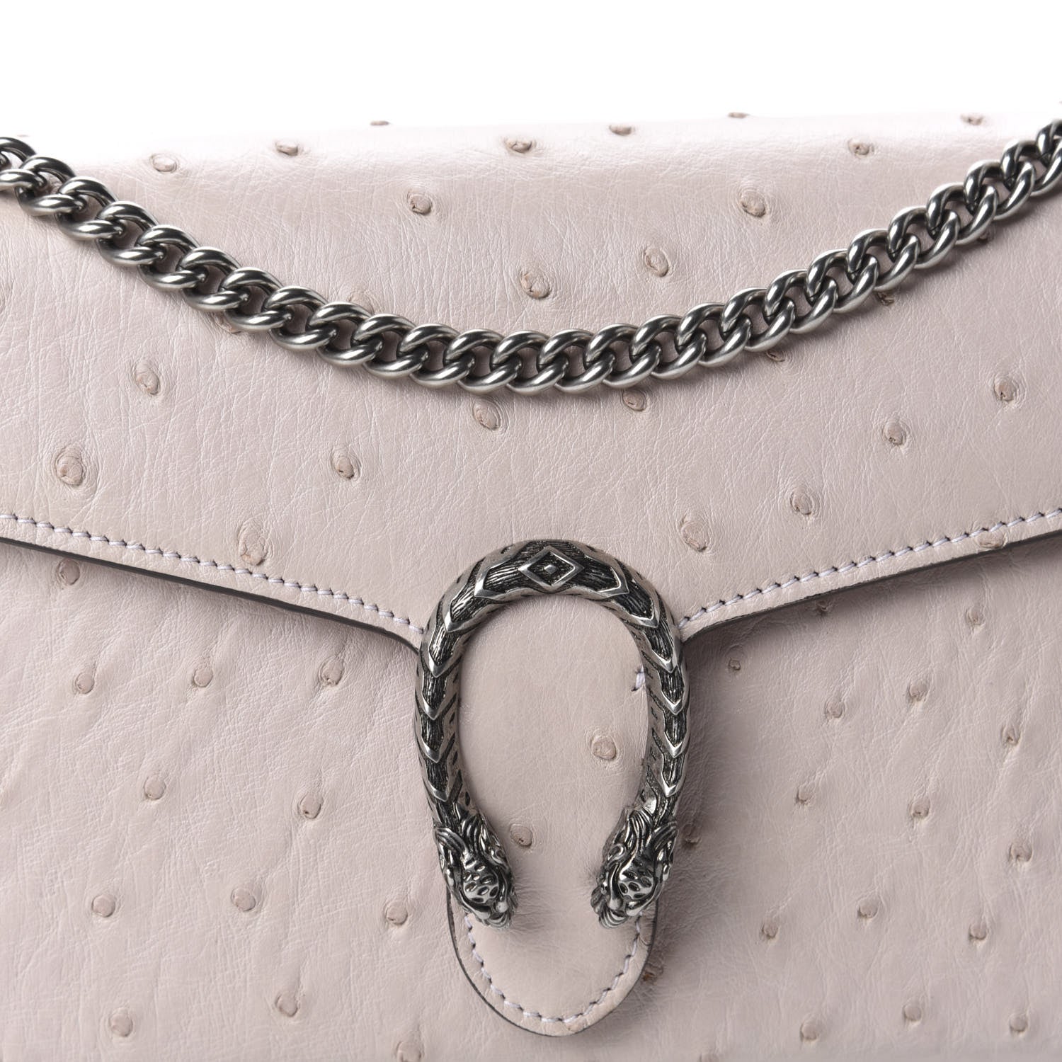 Gucci Ostrich Mini Dionysus Chain Wallet Pink 10 of 11