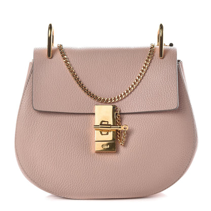 Chloe Grained Lambskin Drew Shoulder Bag Cement Pink 1 of 9