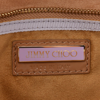 Jimmy Choo Patent Chain Clutch Nude 6 of 8