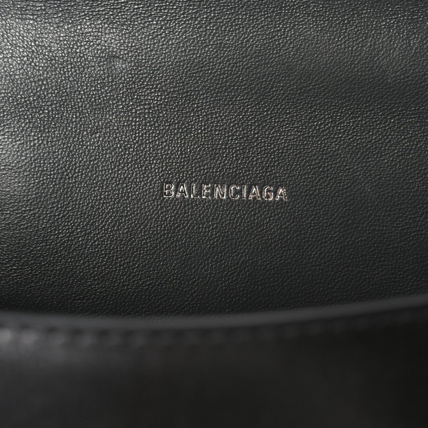 Balenciaga Metallic Calfskin Hourglass Top Handle Bag XS Gunmetal 6 of 11