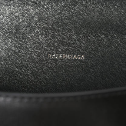 Balenciaga Metallic Calfskin Hourglass Top Handle Bag XS Gunmetal 6 of 11