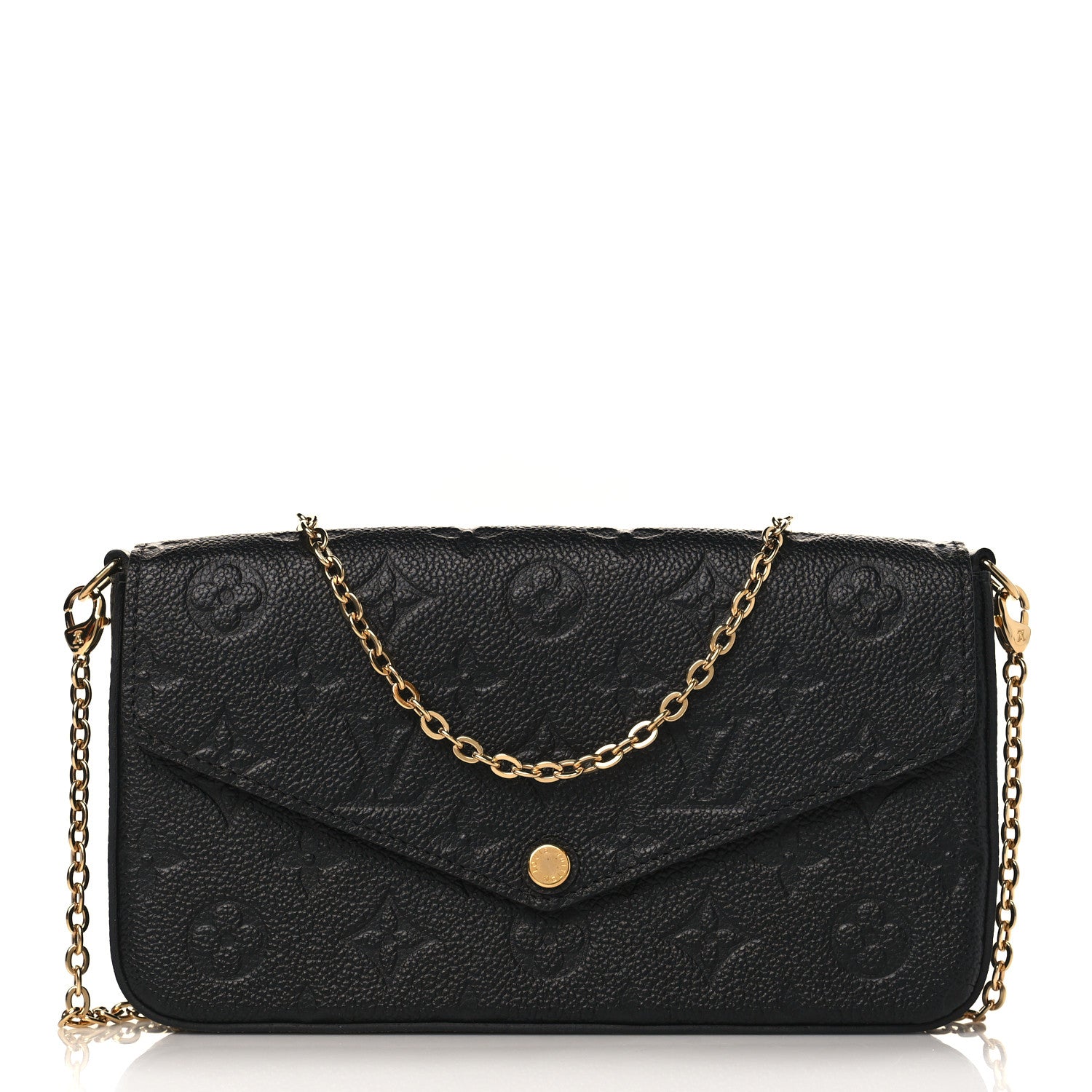 Louis Vuitton Empreinte Pochette Felicie Chain Wallet Black 3 of 11