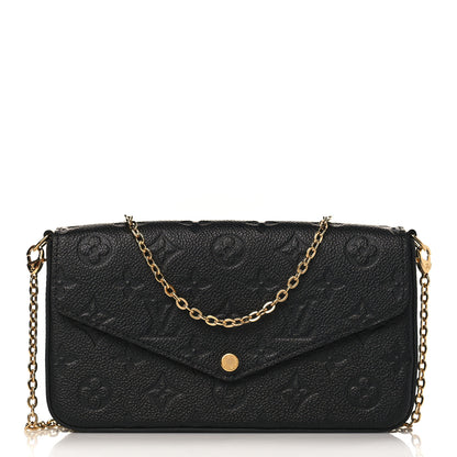 Louis Vuitton Empreinte Pochette Felicie Chain Wallet Black 3 of 11