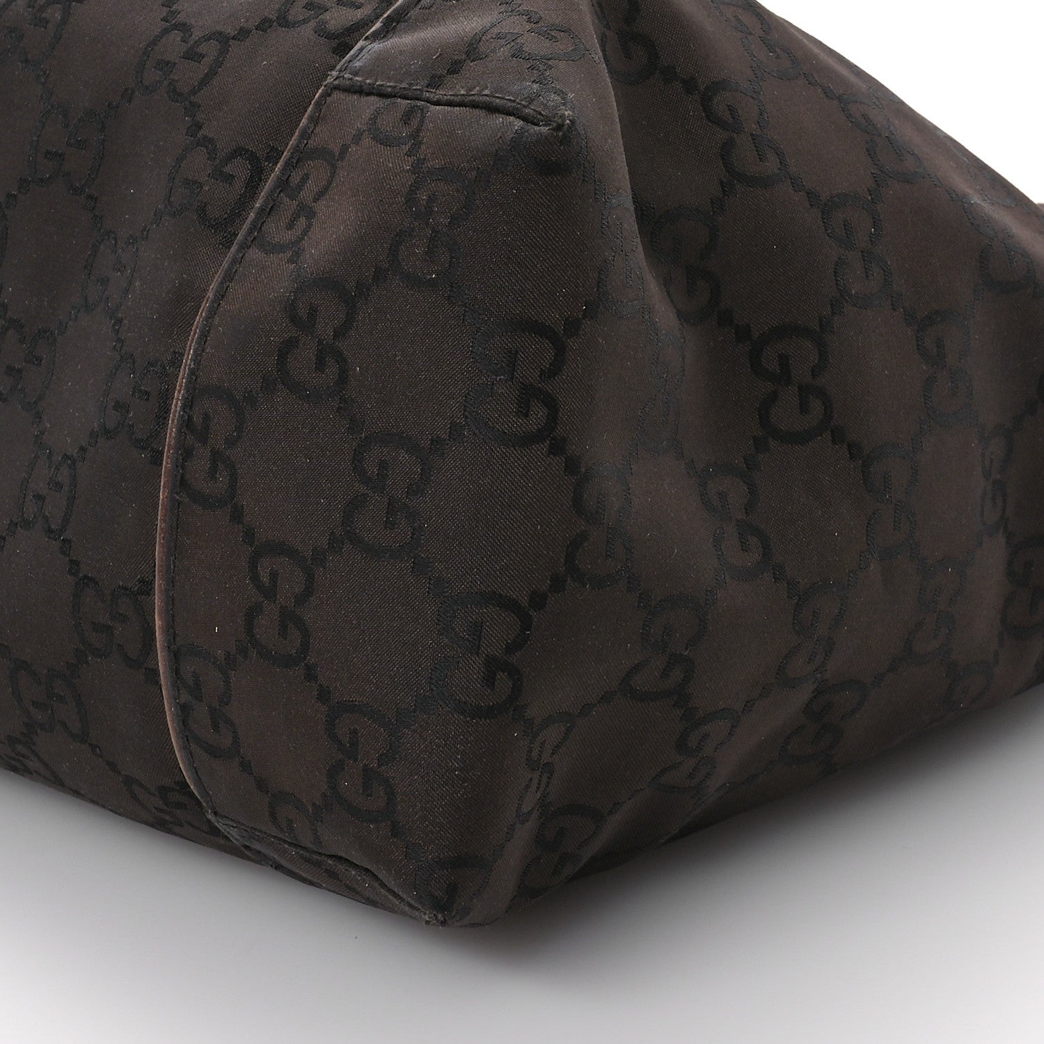 Gucci Nylon Monogram Hobo Bag Brown 10 of 11