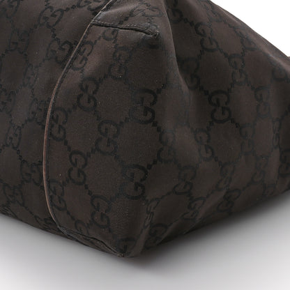 Gucci Nylon Monogram Hobo Bag Brown 10 of 11
