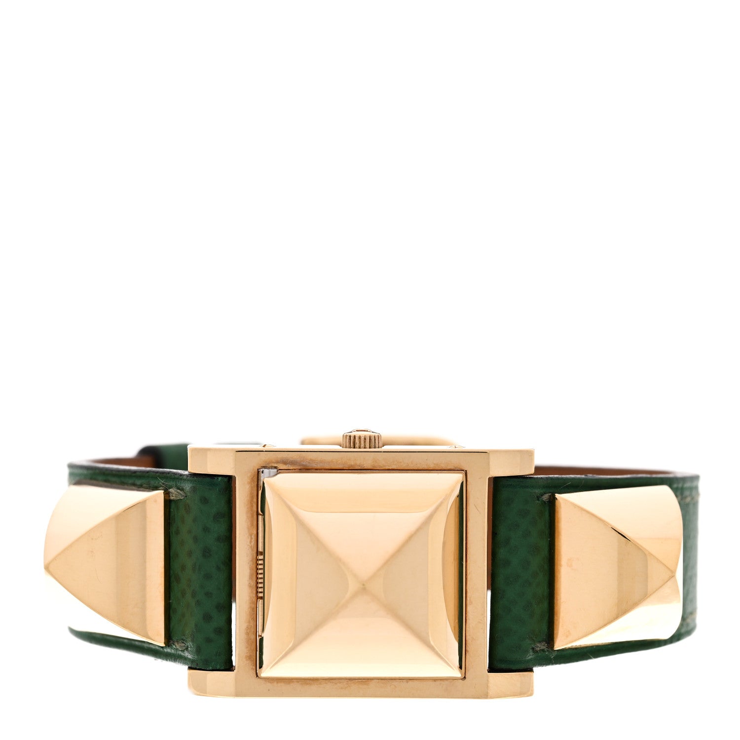 Hermes Stainless Steel Courchevel 23mm Medor Quartz Watch Vert Clair 3 of 5